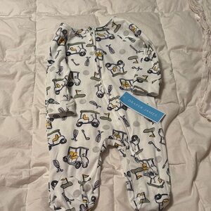 Draper James White Golf Print Baby Onesie